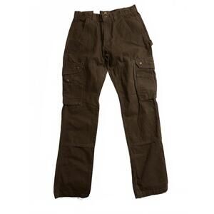 Carhartt Men's Double Knee Brown Cargo Work Pants Size 32